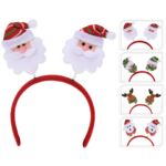 Opaska świąteczna z dekoracją na sprężynie mix 