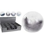 Świecznik z piórkiem szkło mix 10 cm