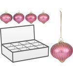 Bombka w kształcie cebulki 8 cm mix