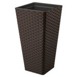 Donica RATTANA SLIM kwadrat 40 ciemny brąz