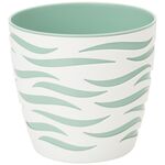 Doniczka SAHARA DUO 28 biały + pudrowa mięta