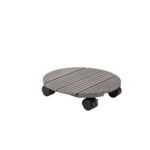 Podstawka z kompozytu na kółkach okrągła grafit