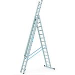Drabina aluminiowa rozstawna/wysuwana 3 elementowa , 14 szczeblowa ZARGES