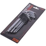 Klucze imbusowe długie z kulką 9 sztuk FASTER TOOLS