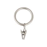 Kółka z żabką satyna nikiel 25 mm 10 sztuk Bojanek