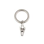 Kółka z żabką satyna nikiel 16/19 mm 10 sztuk Bojanek