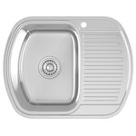 Zlewozmywak  Jasper wpuszczany 1-komorowy z ociekaczem 49 x 63 cm stalowy Kuchinox