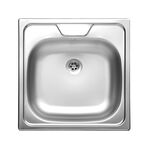 Zlewozmywak  Standard wpuszczany 1-komorowy  48 x 48 cm stalowy Kuchinox
