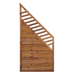 Płot ażurowy ZEFIR R34 końcowy ścięty brąz 180 x 90 cm