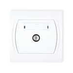 Gniazdo antenowe Logo białe