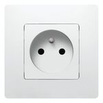 Gniazdo pojedyncze Niloe białe 2P+Z Legrand