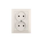 Gniazdo podwójne Medium białe 2x2P