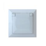 Gniazdo pojedyncze Perła białe IP44 2P+Z