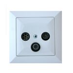 Gniazdo RTV Perła białe