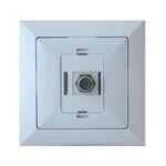 Gniazdo TV typ F Perła białe