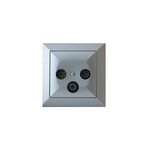 Gniazdo RTV Perła srebrne