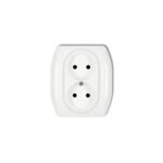 Gniazdo podwójne Trend białe 2x2P