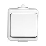 Łącznik pojedynczy Hera biały natynkowy IP44