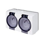 Gniazdo podwójne Senior biały 2x2P+Z IP44