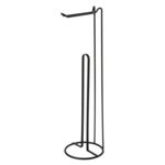 Stojak z uchwytem na papier toaletowy BLACK metal