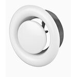 Anemostat metalowy wywiewny Ø100 biały 