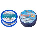 Zestaw do lutowania instalacji miedzianych, lut i topnik CYNEL