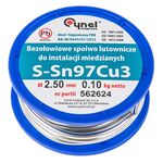 Spoiwo lutownicze 97% Sn, 3% Cu drut 2,5 mm 100 g CYNEL