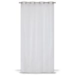 Firana na przelotkach 140 x 240 cm jednokolorowa biała