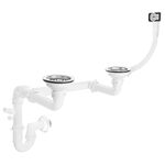 Syfon 2x3,5" z wyjmowanym zmywakiem 2-komorowy