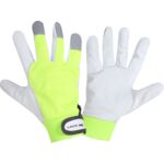 Rękawice ochronne z koziej skóry LAHTI PRO żółte 9