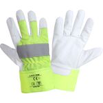 Rękawice ochronne z koziej skóry LAHTI PRO odblaskowe 10