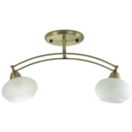 Lampa sufitowa 6025/2 21QG mosiądz Elem