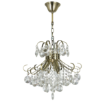 Lampa wisząca kryształowa 6255/3 21QG mosiądz Elem