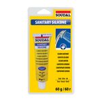 Silikon sanitarny biały 60 g blister Soudal