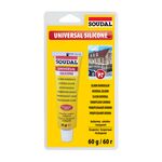 Silikon uniwersalny bezbarwny 60 g blister Soudal