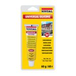 Silikon uniwersalny biały 60 g blister Soudal