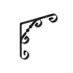 Wspornik ornamentowy WO 150 czarny VELANO