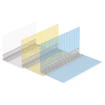 Narożnik z siatką gold 100 x 100 mm 2,5 mb