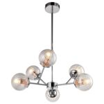 Lampa wisząca BEST 6x40W E14 chrom+miedź CANDELLUX