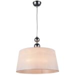 Lampa wisząca CLARA 45 1x60W E27 chrom/biały CANDELLUX