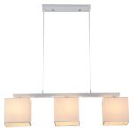 Lampa wisząca BOHO 3x40W E27 biały abażur beżowy CANDELLUX