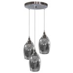 Lampa wisząca talerz MARINA 3x60W E27 chrom CANDELLUX
