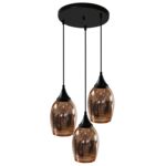 Lampa wisząca talerz MARINA 3x60W E27 miedziany CANDELLUX