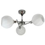 Lampa wisząca RAUL 3x40W E14 chrom klosz biały CANDELLUX