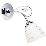 Kinkiet SIMPLI 1x40W E27 chrom z kryształkiem + klosz z paskiem CANDELLUX