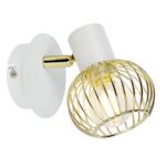 Kinkiet OSLO 1x40W E14 biały/złoty CANDELLUX