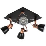 Plafon MARKUS 4x50W GU10 czarny+miedziany bez żarówki CANDELLUX