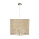 Lampa wisząca ARABESCA 33x33x24 1x60W E27 kremowy abażur CANDELLUX