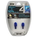 Zestaw żarówek samochodowych W5W 12V 5W całoszklana BLUE GALAXY 4CAR