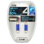 Zestaw żarówek samochodowych C5W 12V 5W rurka 35 BLUE GALAXY 4CAR
